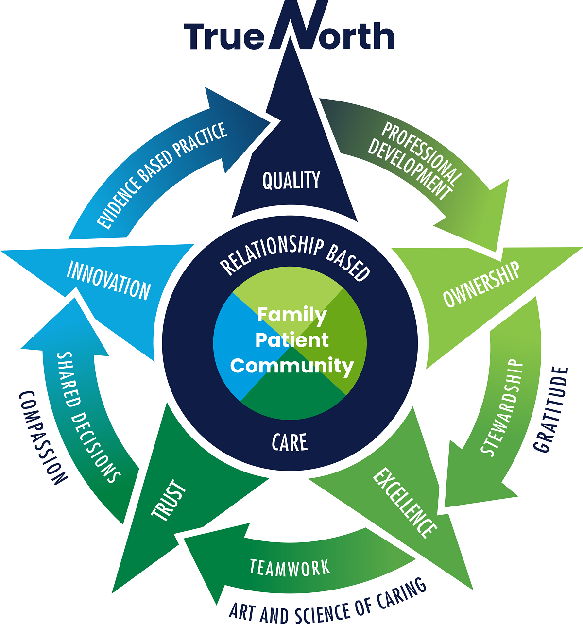 The Art and Science of Caring, and Relationship-Based Care Professional Model.